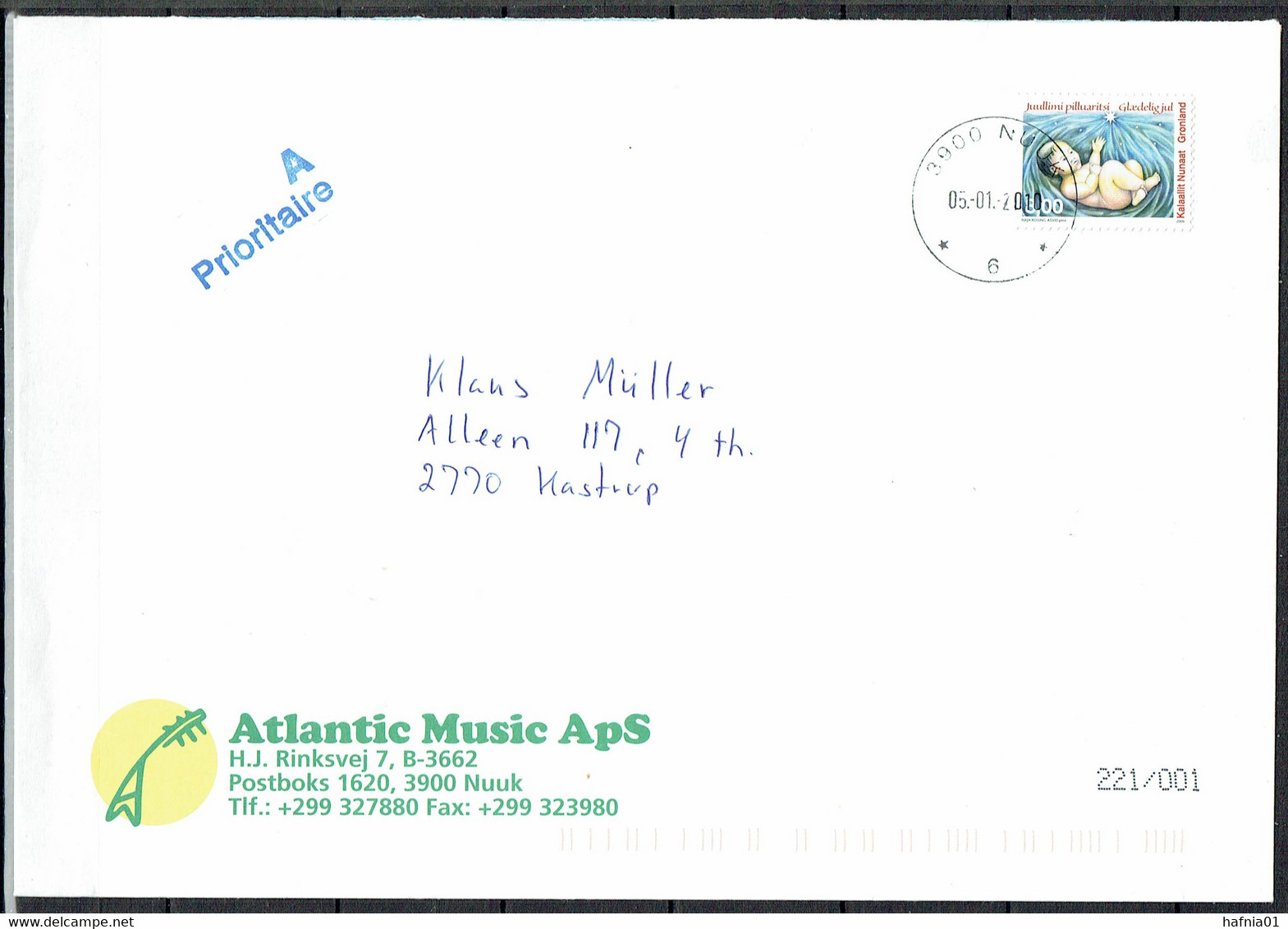 Greenland 2010. Letter Sent From Nuuk To Kastrup, Denmark. - Storia Postale