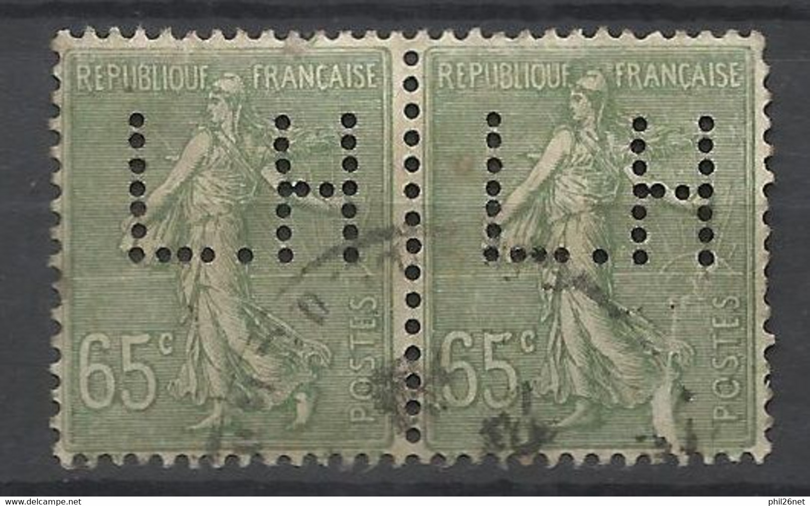 France         N° 234 En Paire       Perforés  LH        Oblitérés  B/ TB     Voir Scans  Soldes ! ! ! - Used Stamps