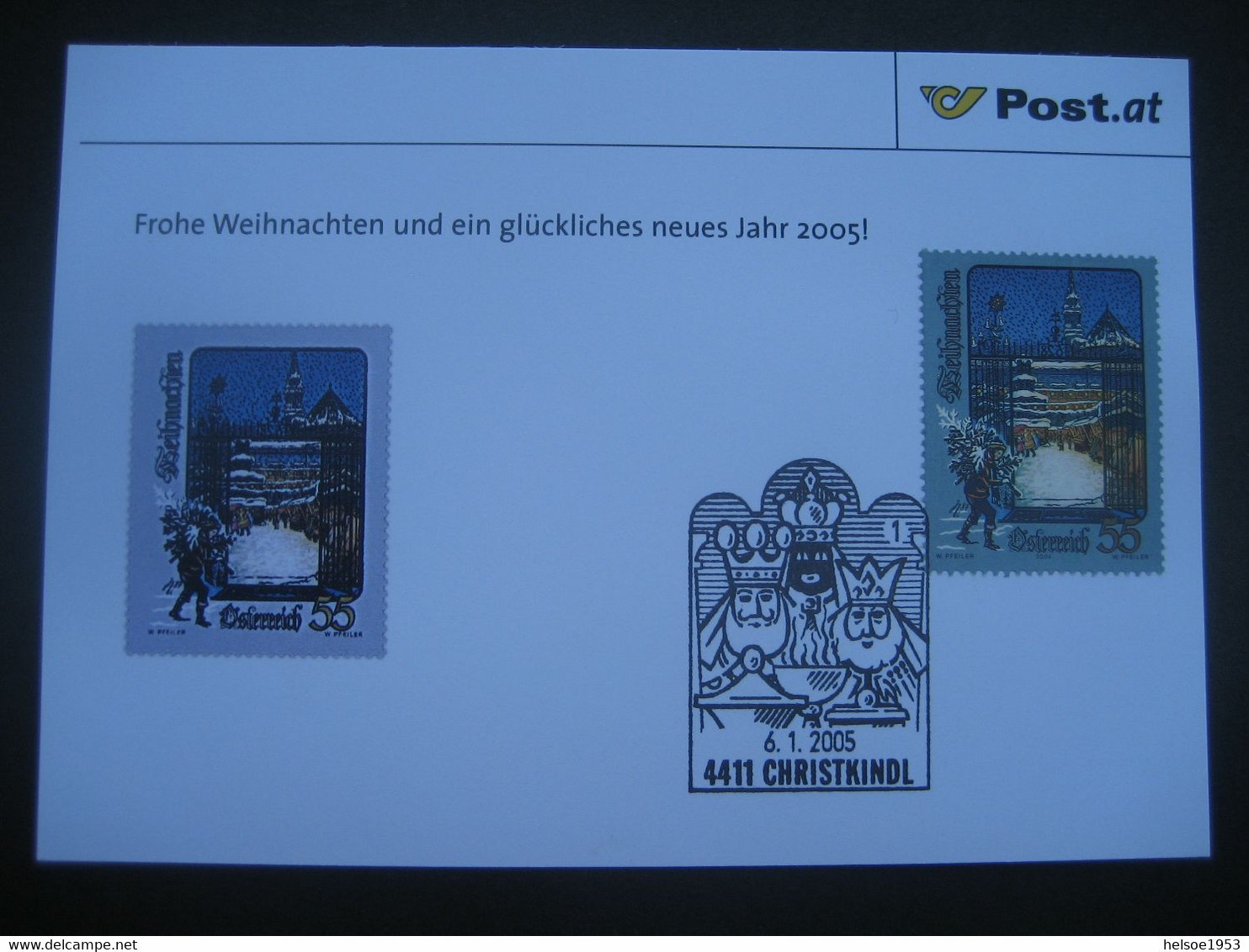 Österreich- Christkindl 6.1.2005, ÖPT Karte Mit Dreikönigstempel - Storia Postale