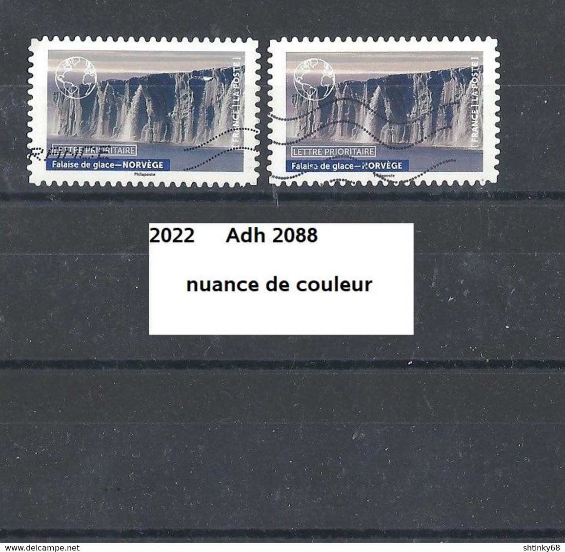 Variété Adhésifs De 2022 Oblitéré Y&T N° 2088 Nuance De Couleur - Used Stamps