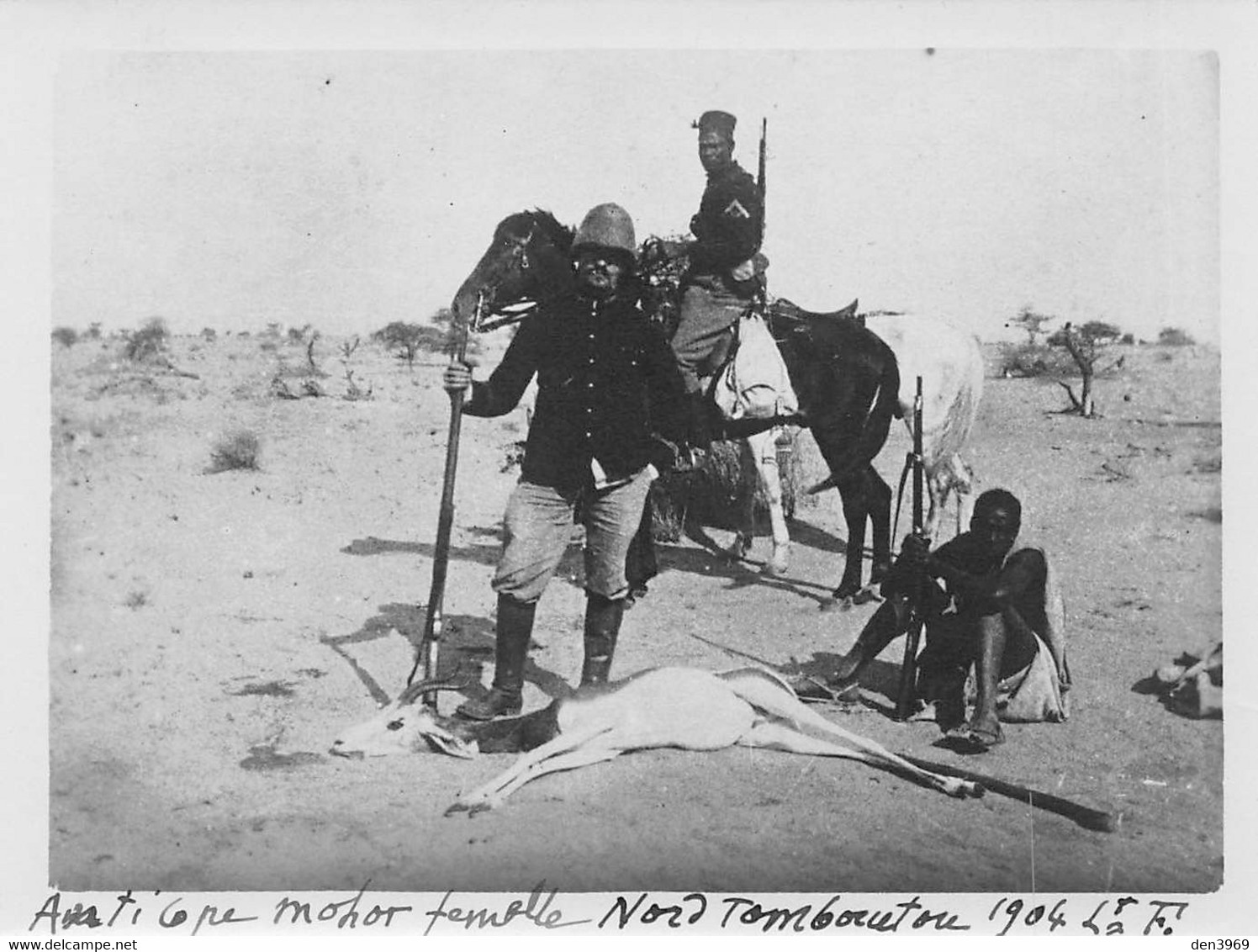 Afrique - MALI - Chasse à L'Antilope  En 1904 - Nord Tombouctou - Militaire à Cheval - Tirage Photo - Mali