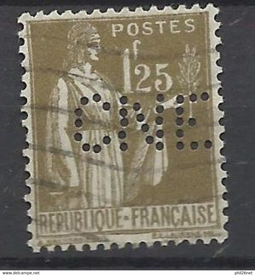 France         N° 287     Perforé   CNE         Oblitéré  B/ TB     Voir Scans  Soldes ! ! ! - Used Stamps