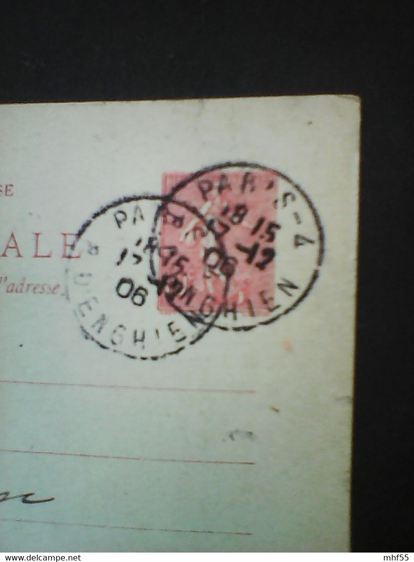 : Auslandspostkarte 5 C.Paris - Dresden 1906 - Cartes/Enveloppes Réponse T