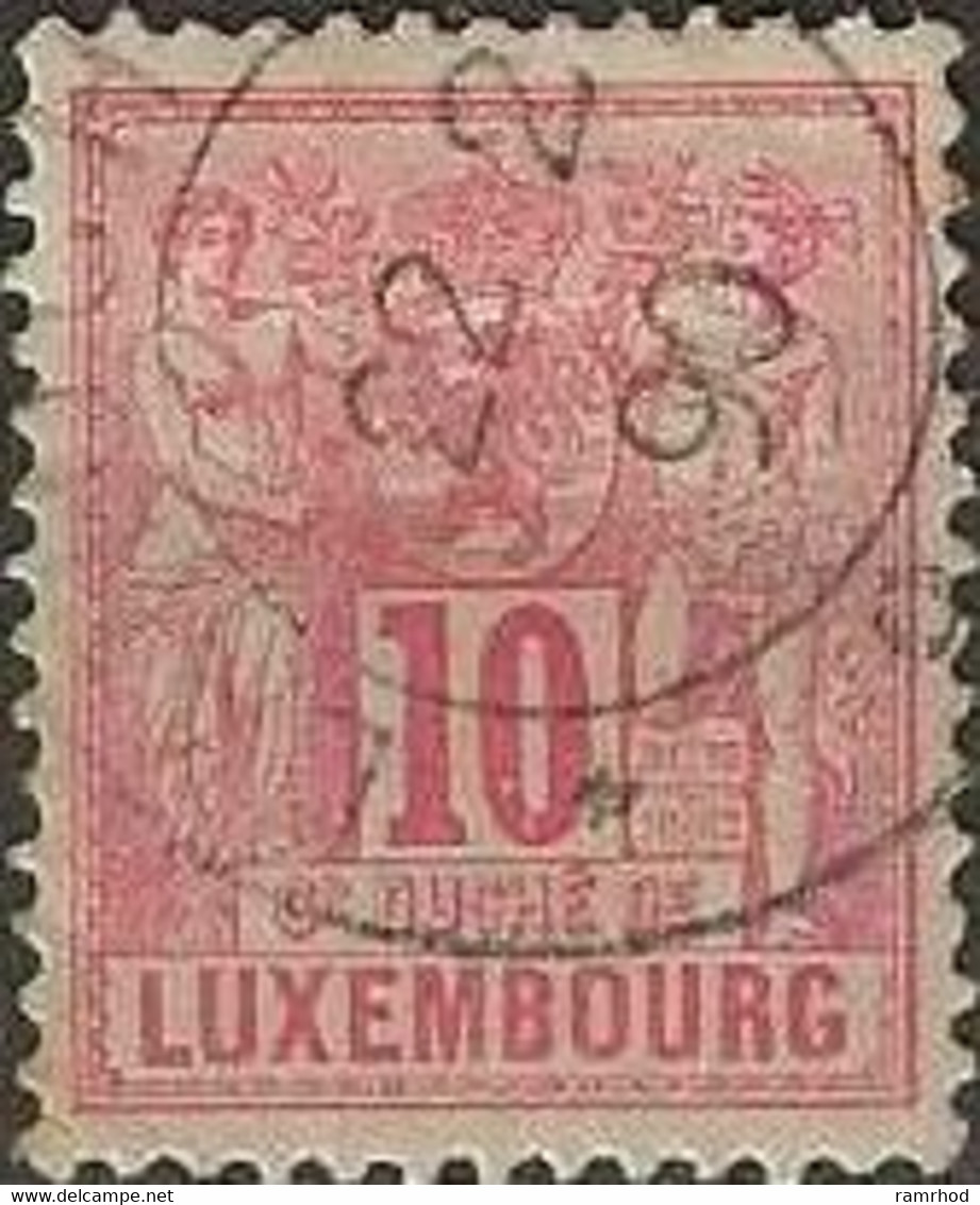 LUXEMBOURG 1882 Agriculture And Trade - 10c. - Red FU - 1882 Allegorie