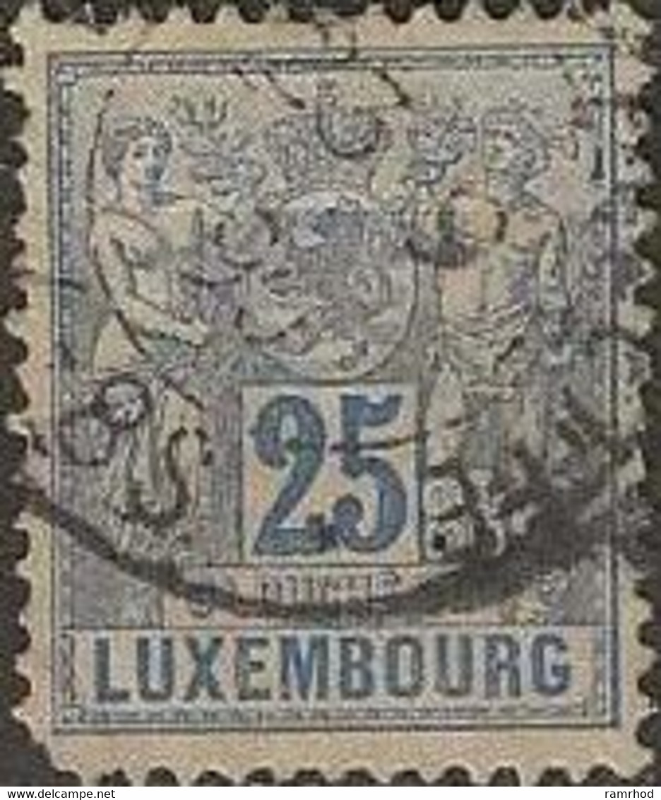 LUXEMBOURG 1882 Agriculture And Trade - 25c. - Blue FU - 1882 Alegorias