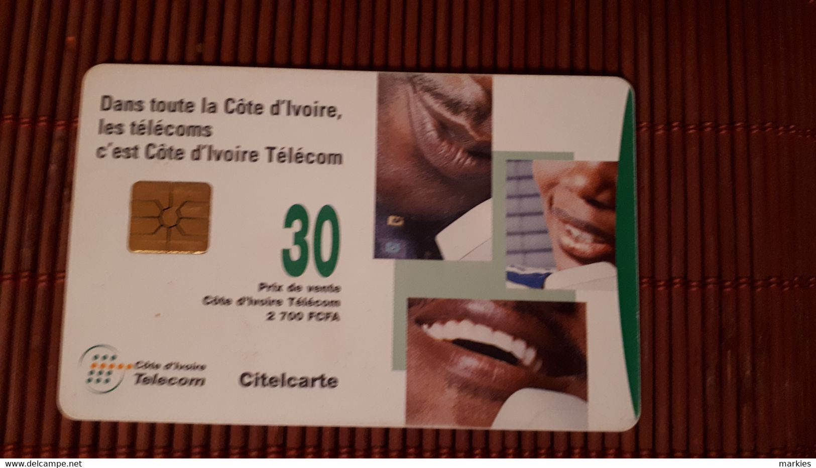 Phonecard  30 Units Used  Rare - Costa D'Avorio