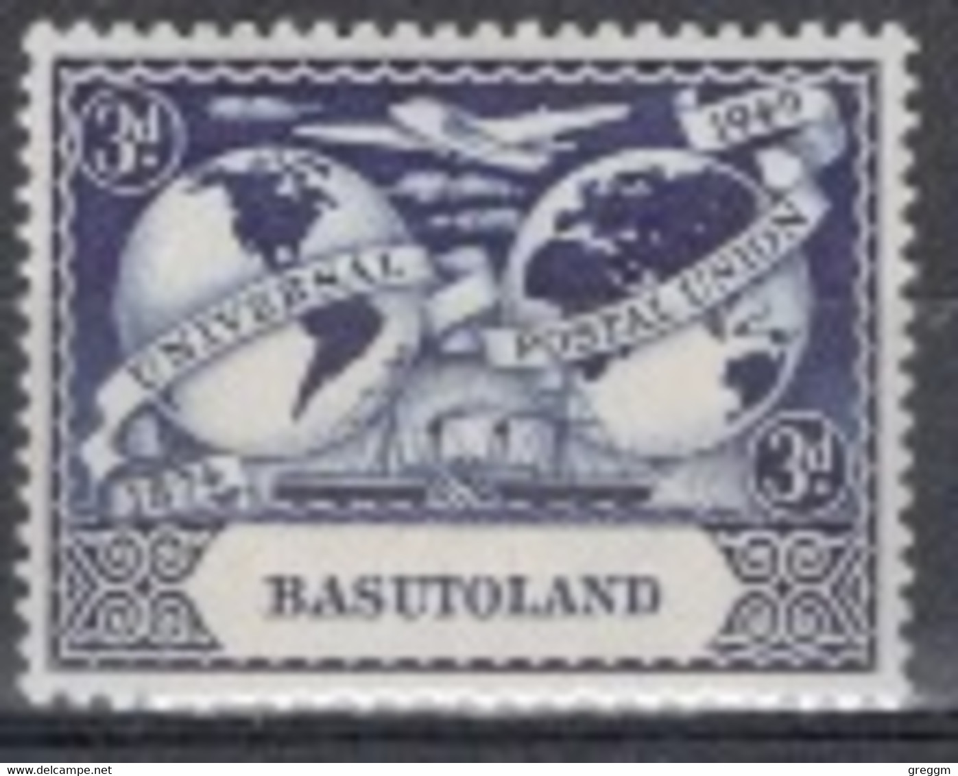 Basutoland 1949 Single 3d Stamp From The UPU Set In Mounted Mint - 1965-1966 Gouvernement Autonome