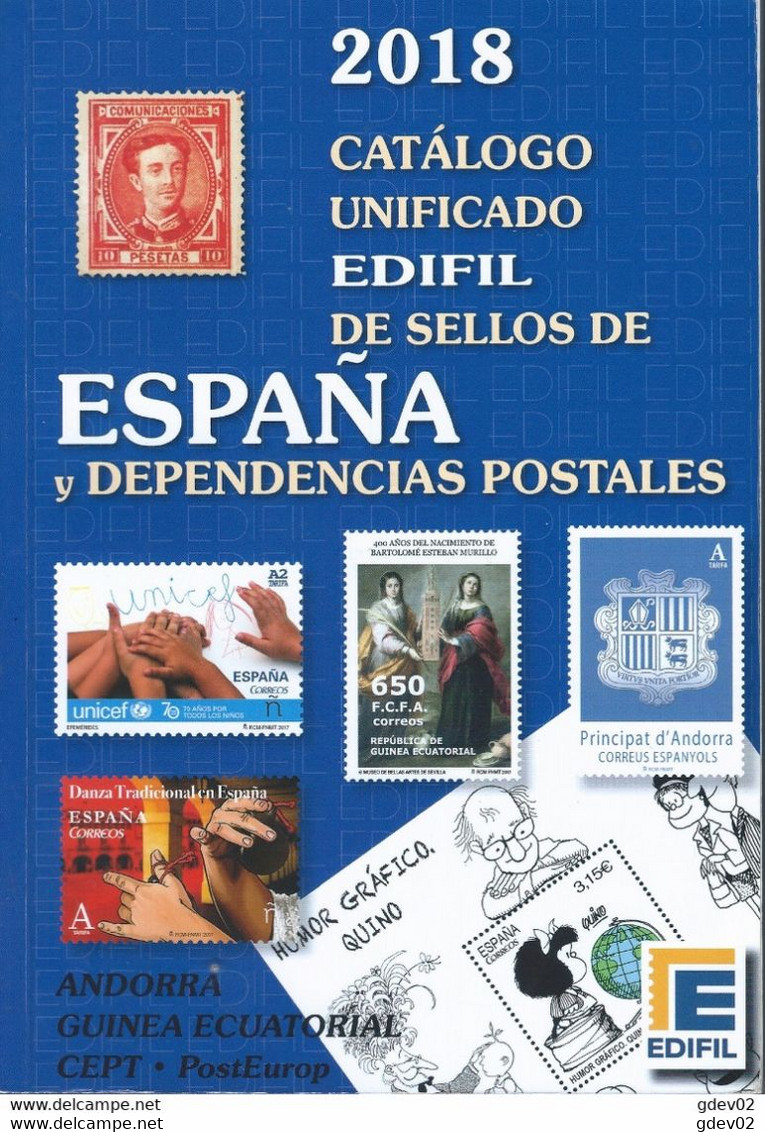 ESLICAT18-L4253PC-TCATESP.España Spain Espagne LIBRO CATALOGO  DE SELLOS EDIFIL 2018 - Spanien