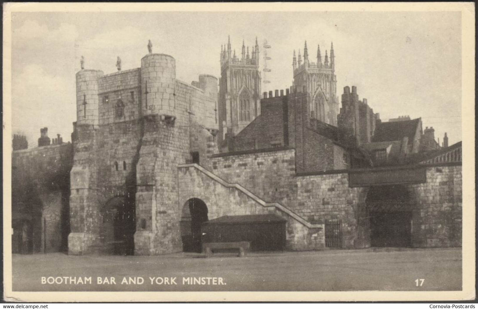 Bootham Bar And York Minster, Yorkshire, 1946 - Excel Series Postcard - York