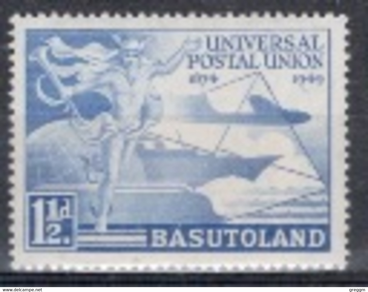 Basutoland 1949 Single 1½d Stamp From The UPU Set In Mounted Mint. - 1965-1966 Autonomía Interna