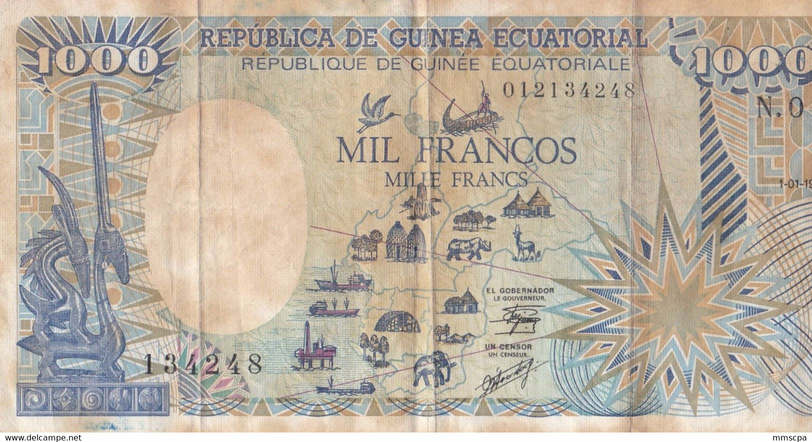 1000 FRANCS GUINEE AFRIQUE CENTRALE - Estados Centroafricanos