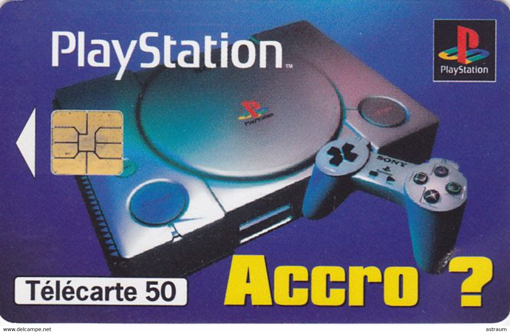 Telecarte Variété - F 705 - Playstation  Accro ? - ( N°ondulé ) - Fehldrucke
