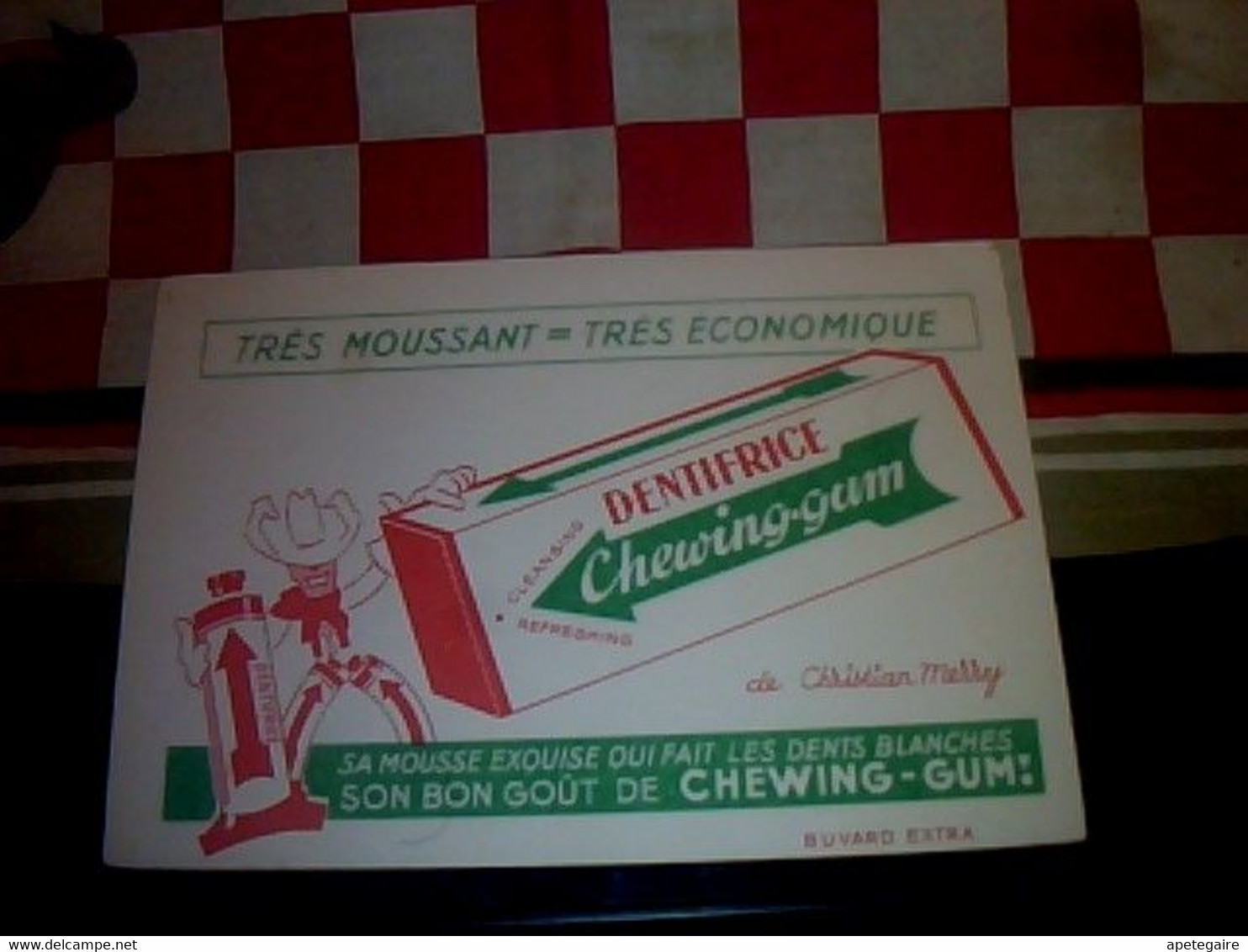 Publicité Buvard Dentifrice Chewing-gum De Christian Merry - D