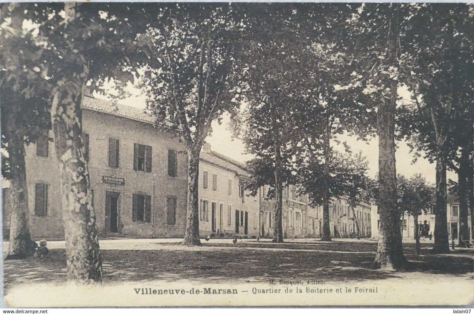 C. P. A. : 40 : VILLENEUVE DE MARSAN : Quartier De La Boiterie Et Le Foirail, Timbre En 1947 - Villeneuve De Marsan