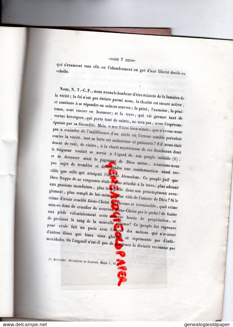 87- LIMOGES- MANDEMENT EVEQUE BERNARD BUISSAS-A. THEZARD CHANOINE-1844PEUPLE JUIF-JESUS-RAMEAUX CAREME ABSTINENCE