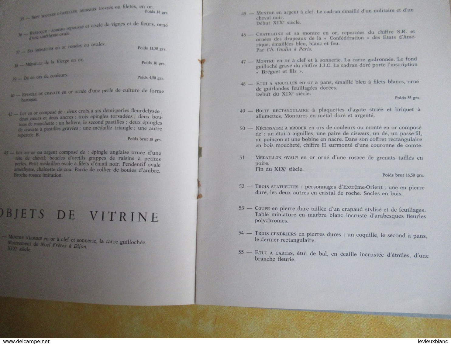 Vente Aux Enchères /Hôtel DROUOT/ Bijoux, Argenterie,Objets De Vitrine / ADER-PICARD/1971  CAT292 - Riviste & Cataloghi