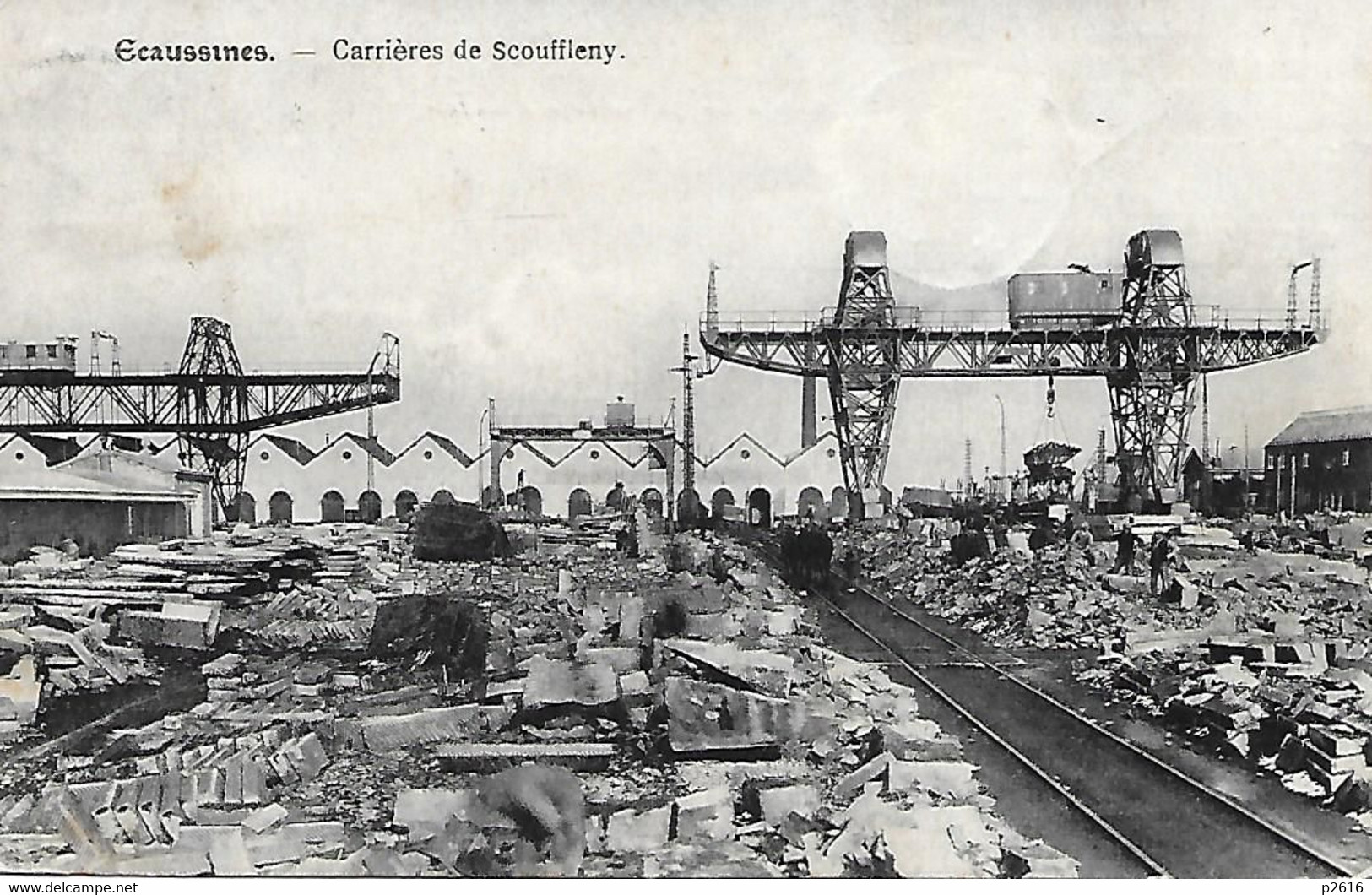 BELGIQUE-  ECAUSSINES - 1921 -  CARRIERES DE SCOUFFLNY - Ecaussinnes