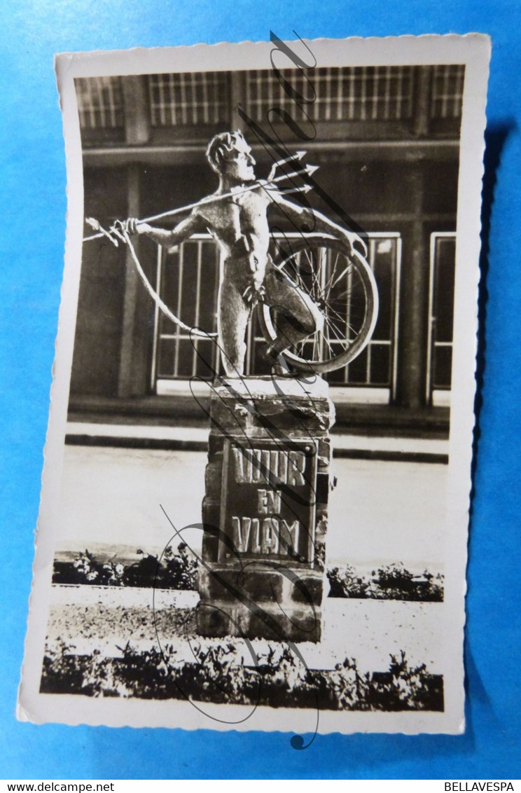 VUUR En VLAM . 1954 Fotokaart  Carte Photo Stad :Lono... Vreemde Tekst Van Afzender - Skulpturen