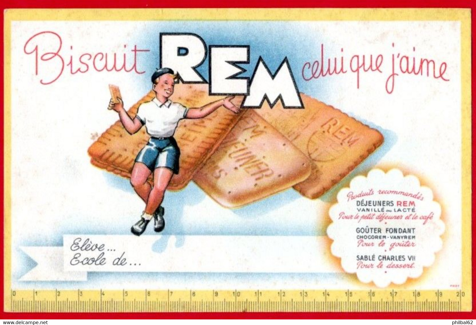 Buvard Biscuit REM - Sucreries & Gâteaux