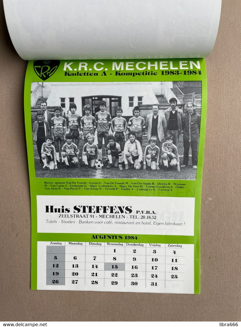 RACINGS ELFTALKALENDER 1984 - K.R.C. MECHELEN - Groot Formaat: 1981-90