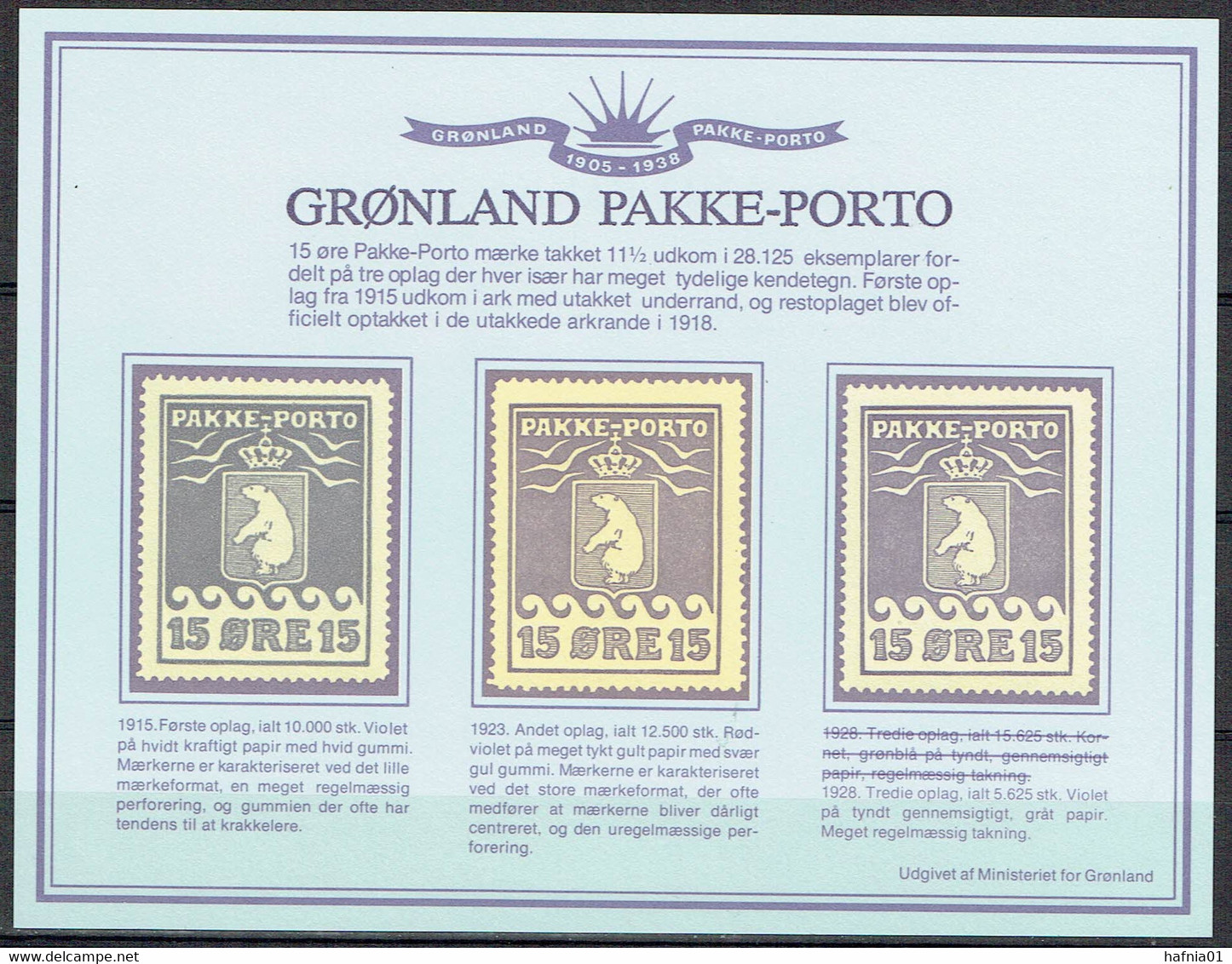 Greenland 1984. Parcel Post, Reprints. - Spoorwegzegels