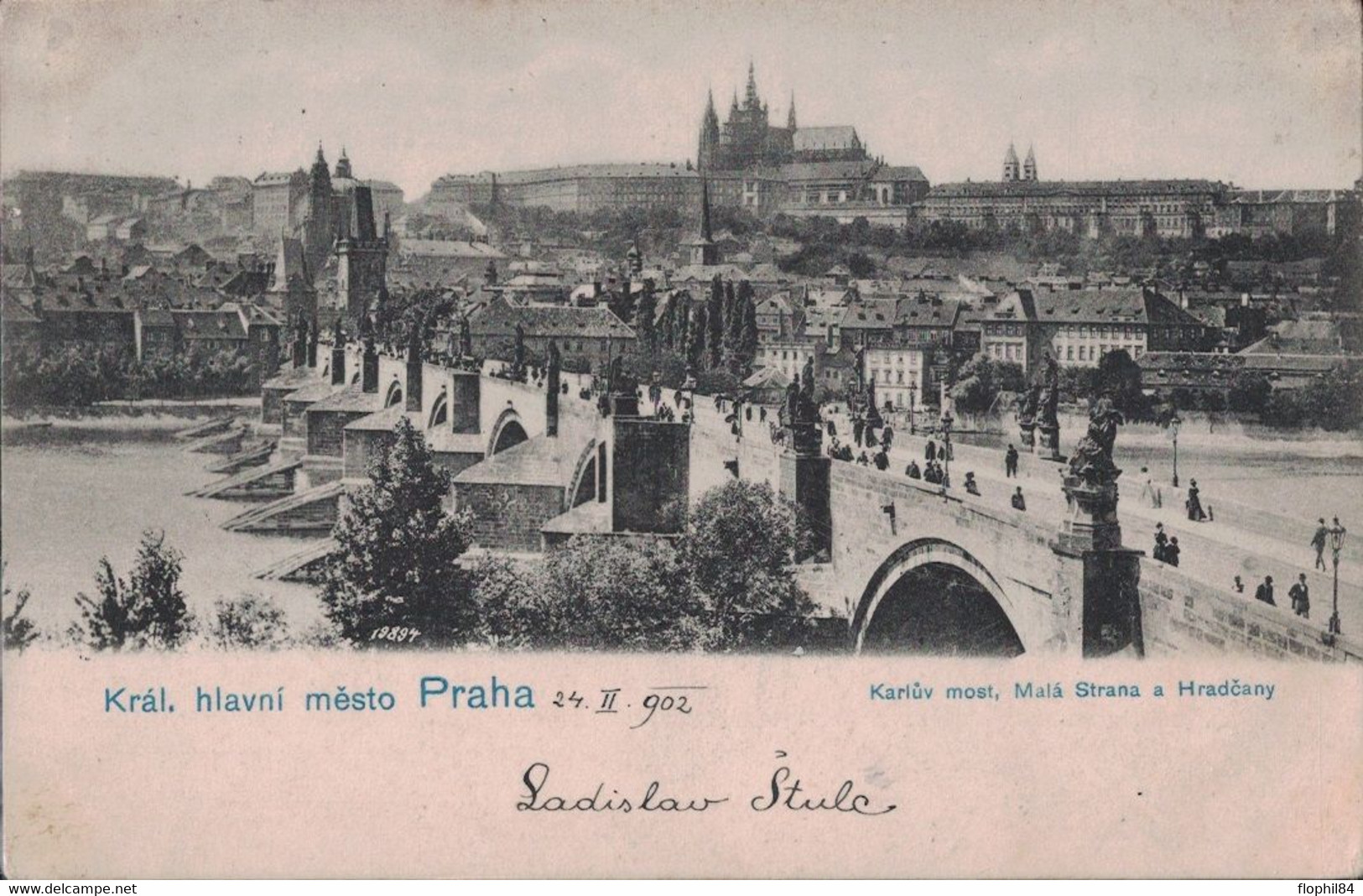 BOHEME - PRAGUE - BEL AFFRANCHISSEMENT POUR LA FRANCE LE 24-2-1902 - CARTE POSTALE. - Briefe U. Dokumente