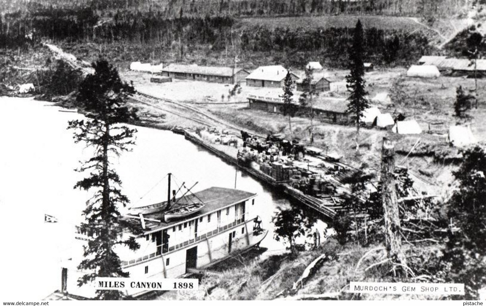 3597 – Real RPPC B&W Photo - Re-print Of Old Image – Miles Canyon In 1898 – Yukon Canada – VG Condition – 2 Scans - Yukon