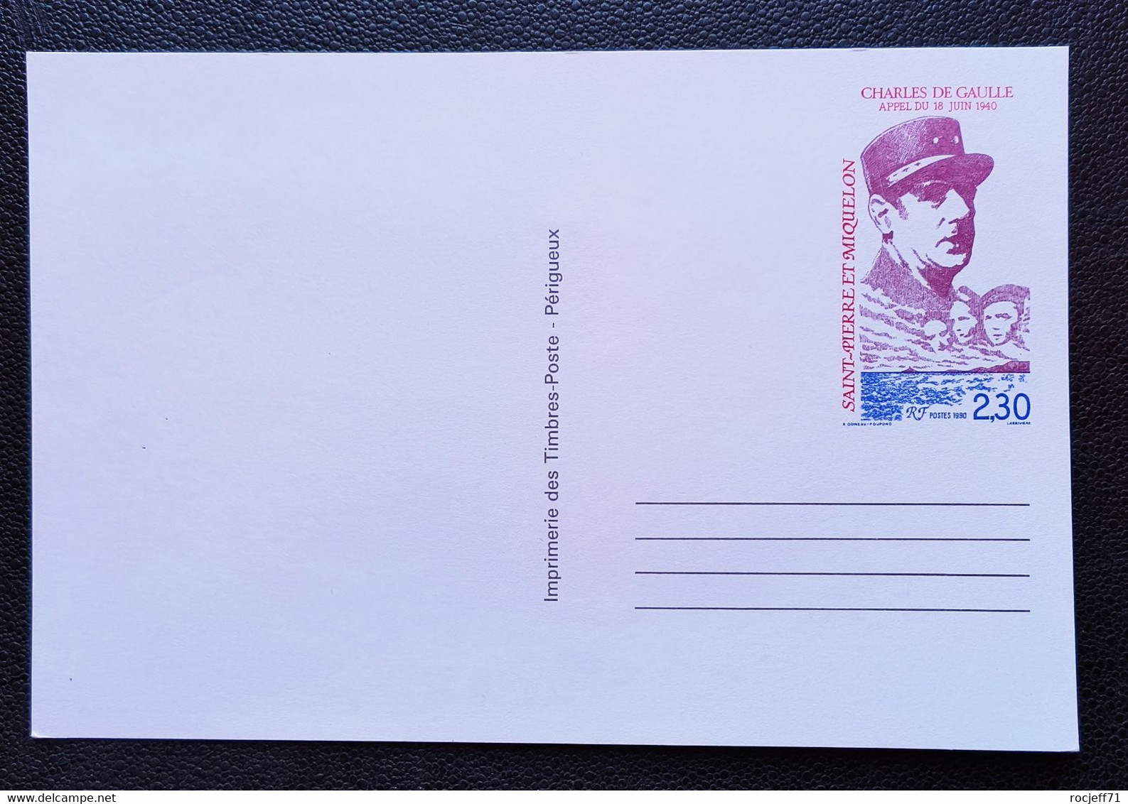 02 - 23  //  Saint Pierre Et Miquelon - Entier Postal - Charles De Gaulle - Lettres & Documents