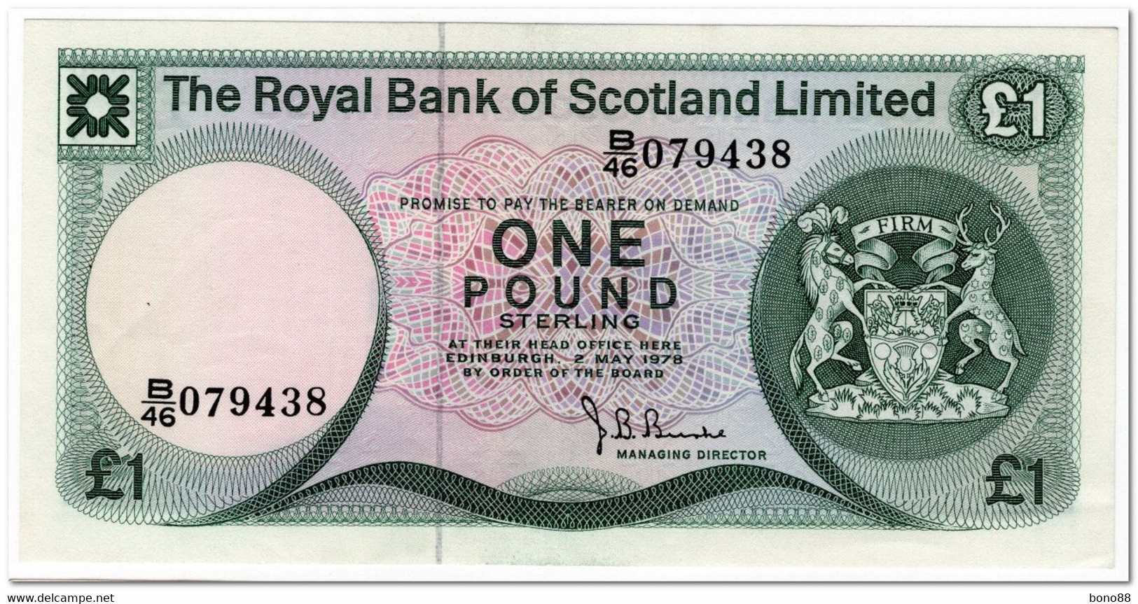 SCOTLAND,1 POUND,1978,P.336,XF+ - 1 Pound