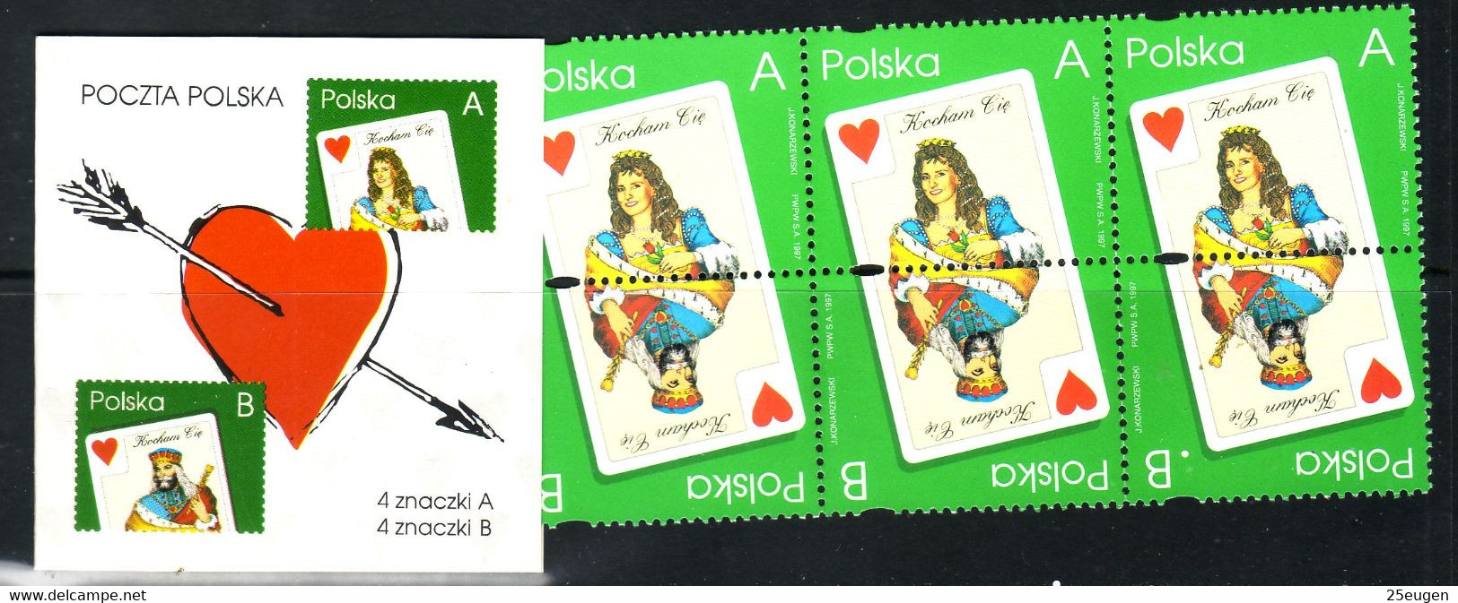 POLAND 1997  MICHEL NO 3634-3635 Booklet MNH - Markenheftchen