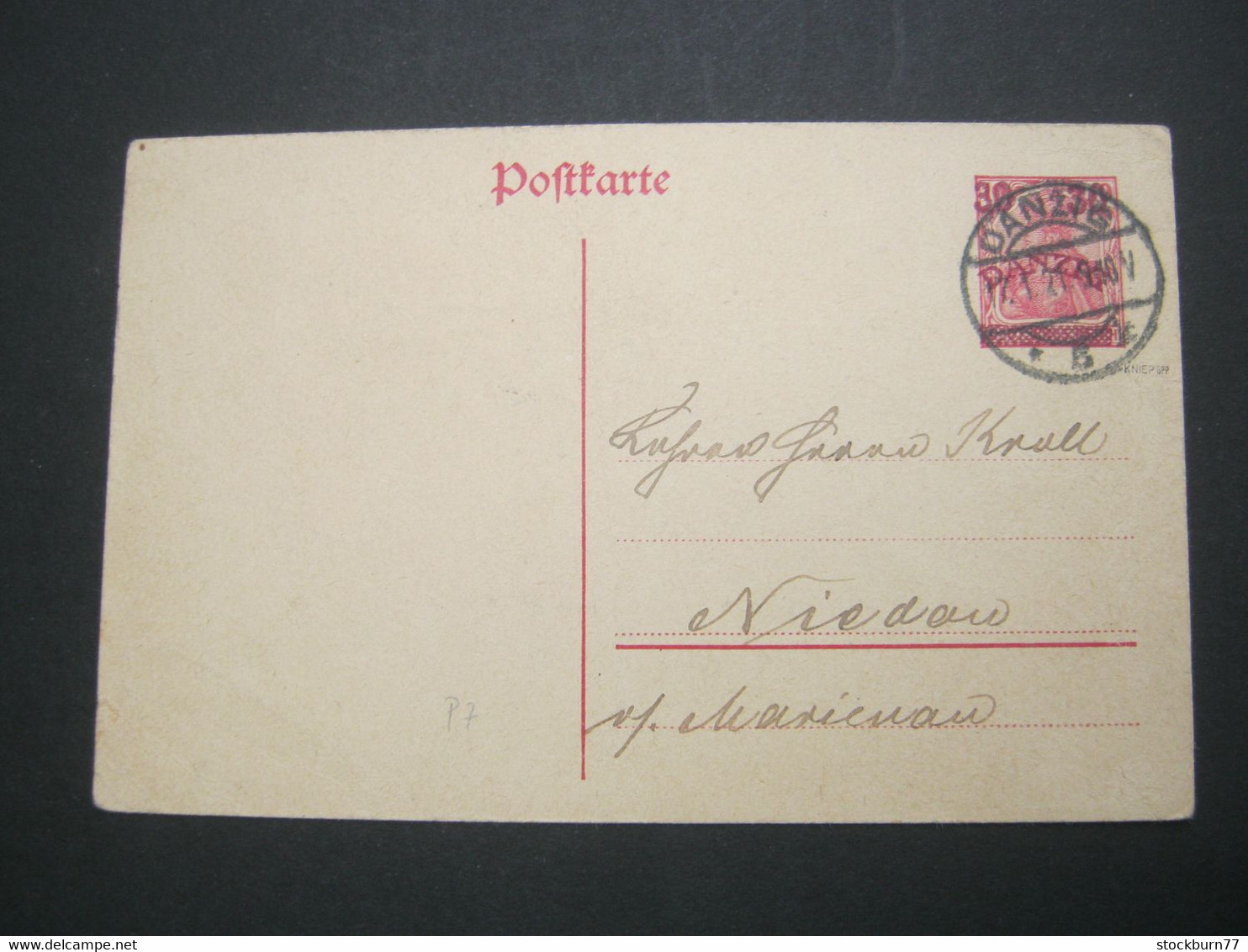 DANZIG , 1921 , Ganzsache Aus DANZIG , Rs. Viel Text - Enteros Postales