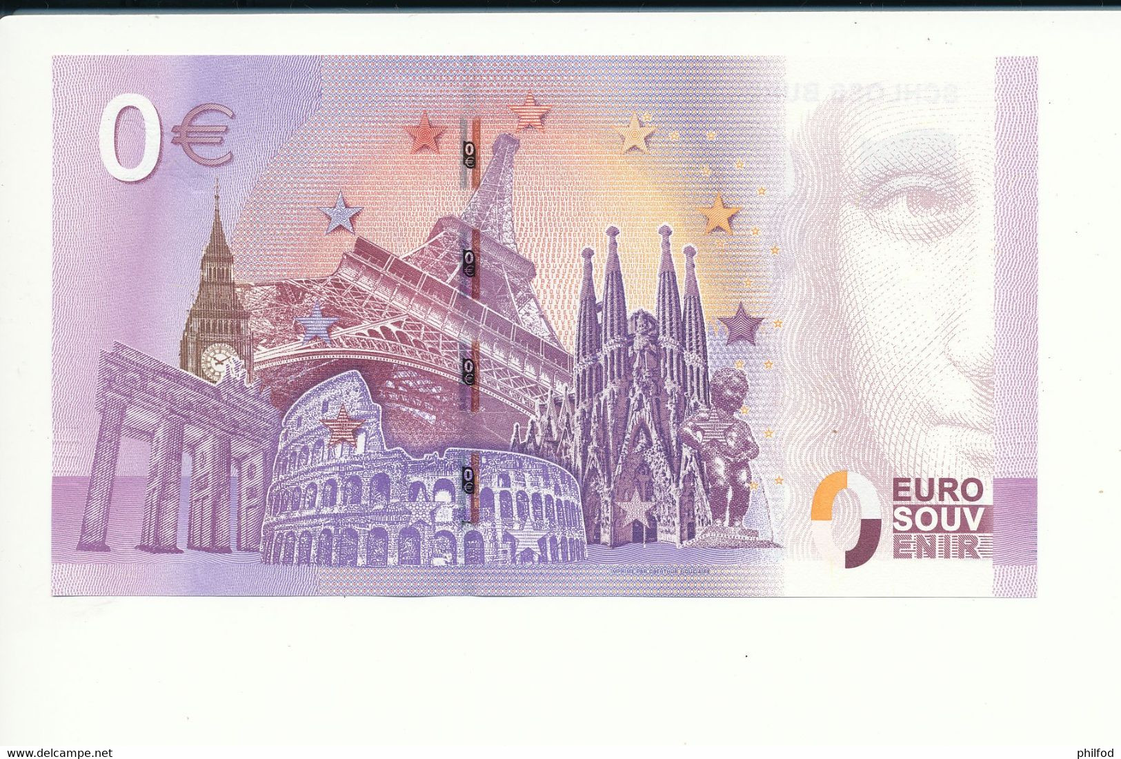 Billet Souvenir - 0 Euro - XEJG - 2017-1 - SCHLOSS BURG - N° 3498 - Billet épuisé - Lots & Kiloware - Banknotes