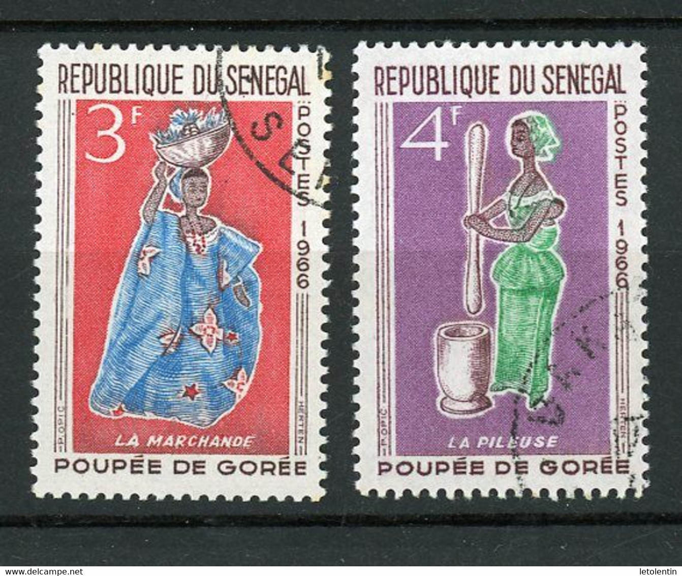 SENEGAL - POUPÉE - N° Yvert 268+269 Obli. - Sénégal (1960-...)