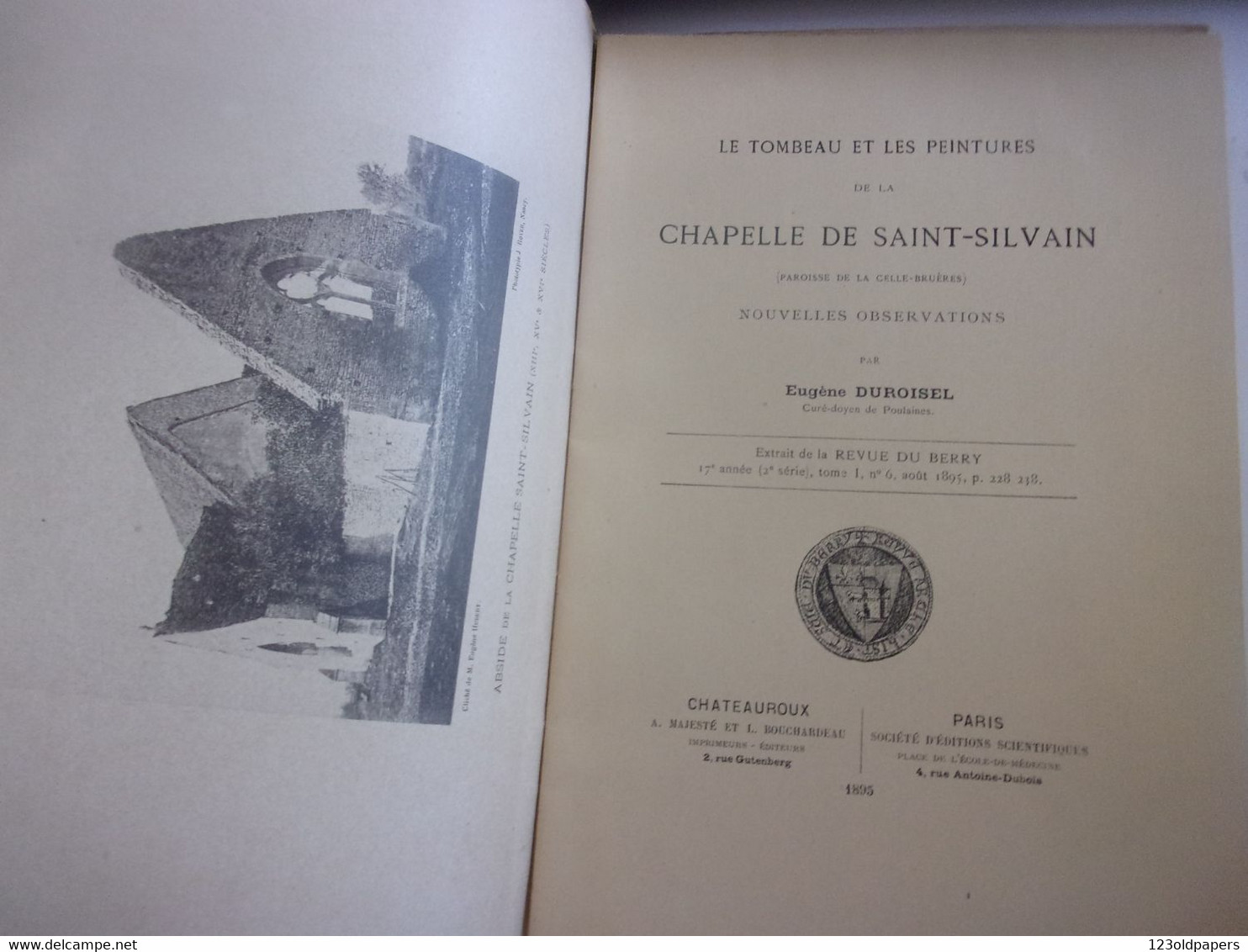 ♥️  BERRY CHER DUROISEL 1895 TOMBEAUET PEINTURES CHAPELLE SAINT SYLVAIN LA CELLE BRUERE PRES ST AMAND MEILLANT - Centre - Val De Loire