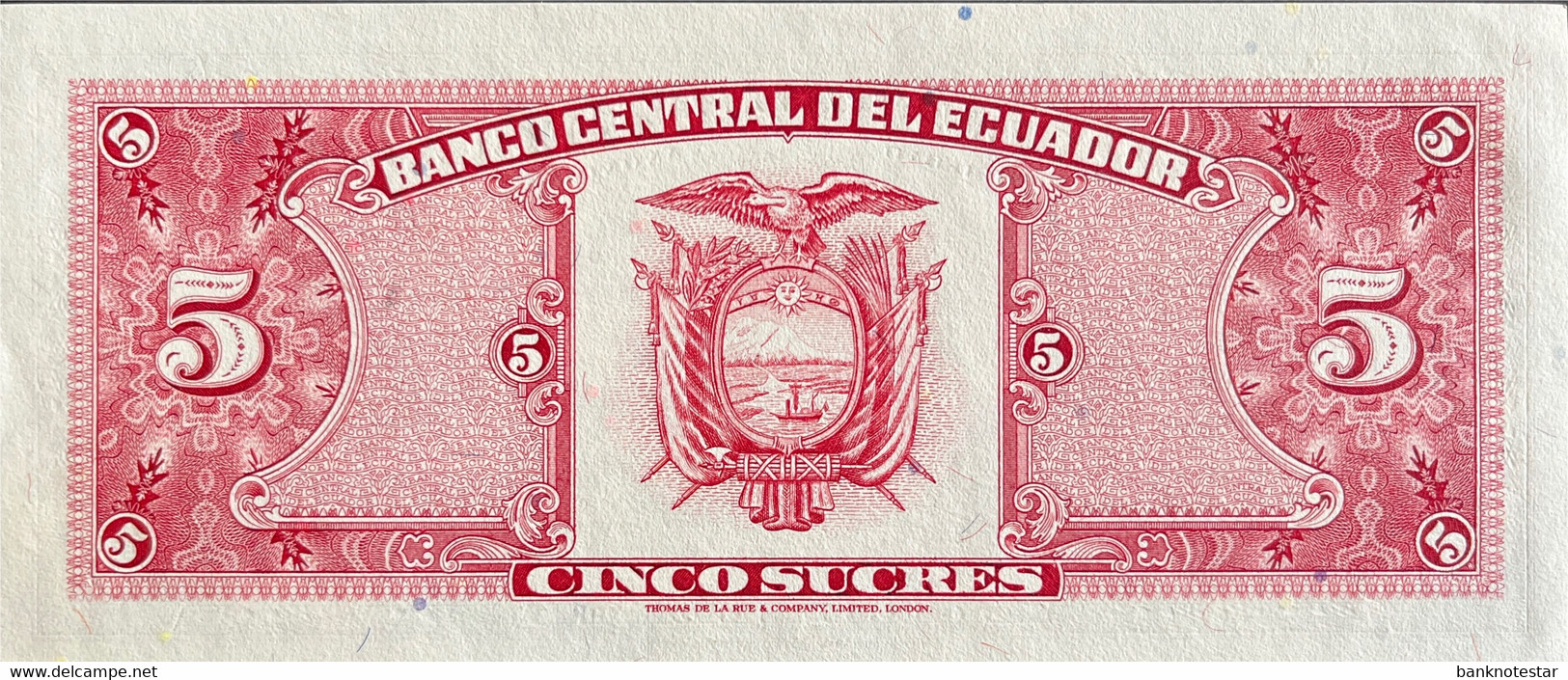 Ecuador 5 Sucres, P-120A (22.11.1988) - UNC - Serie IC - Equateur