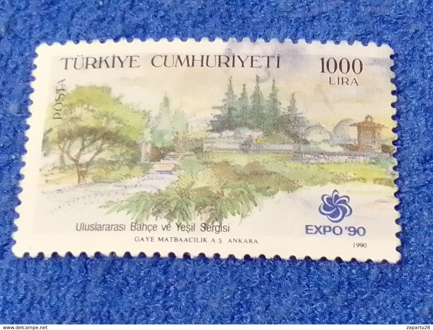 TÜRKEY--1980- 90    1000TL  DAMGALI - Used Stamps