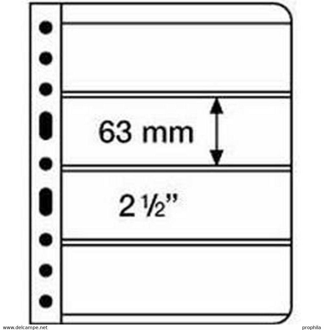 Kunststoffhüllen VARIO, 4er-Einteilung, Schwarz, 5er Pack - Enveloppes Transparentes