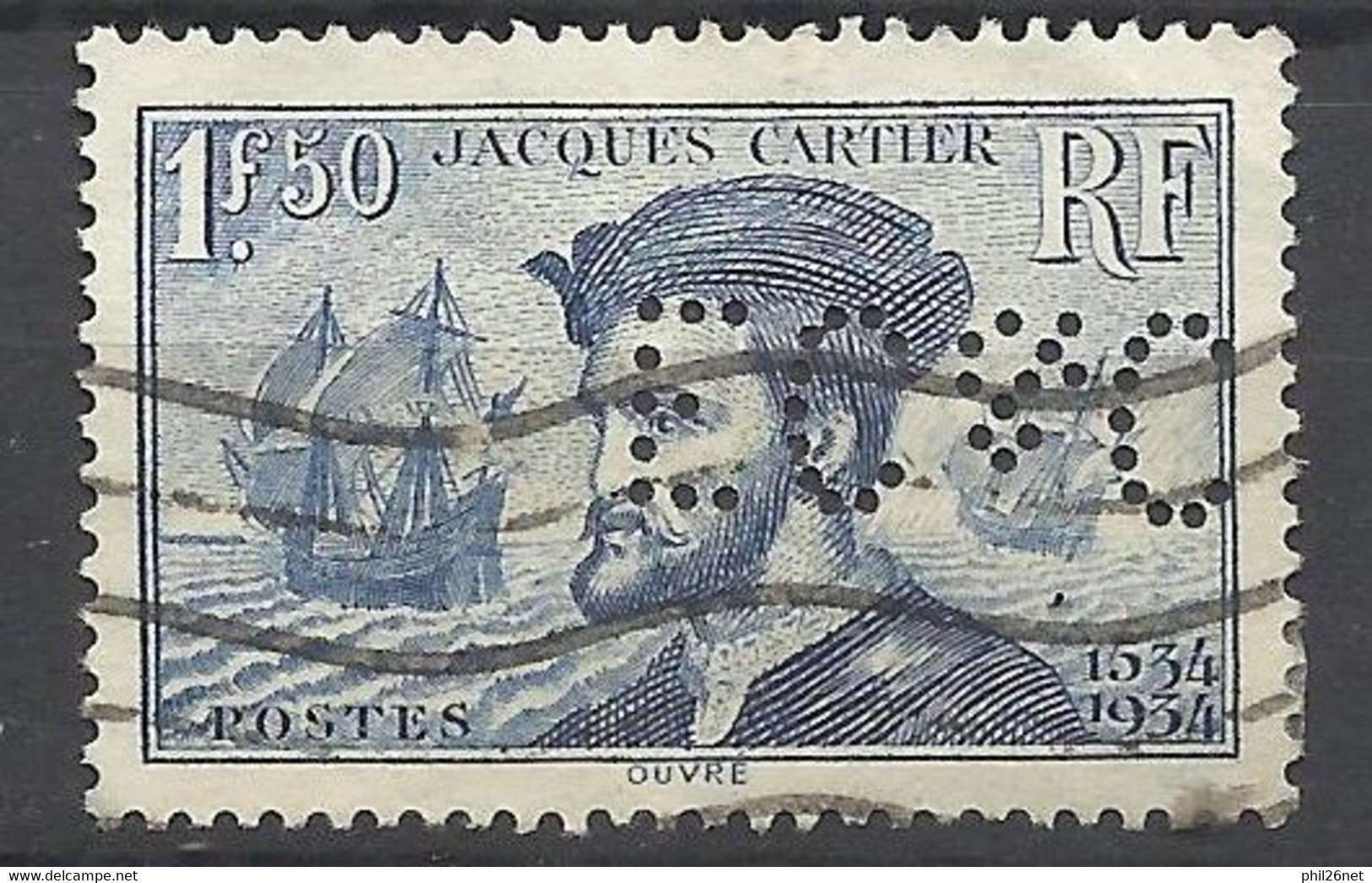 France         N° 297    Perforé  EC &  C.          Oblitéré  B/ TB     Voir Scans  Soldes ! ! ! - Used Stamps