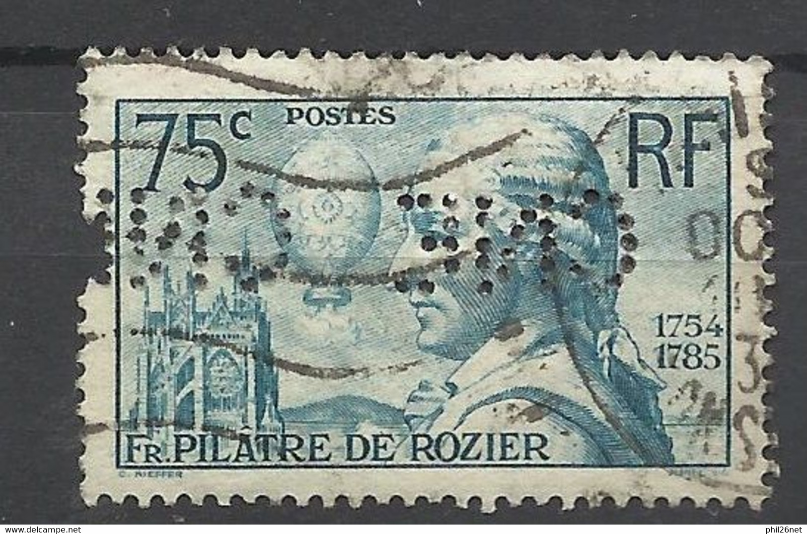 France         N°313    Perforé  CNE       Oblitéré  B/ TB     Voir Scans  Soldes ! ! ! - Used Stamps