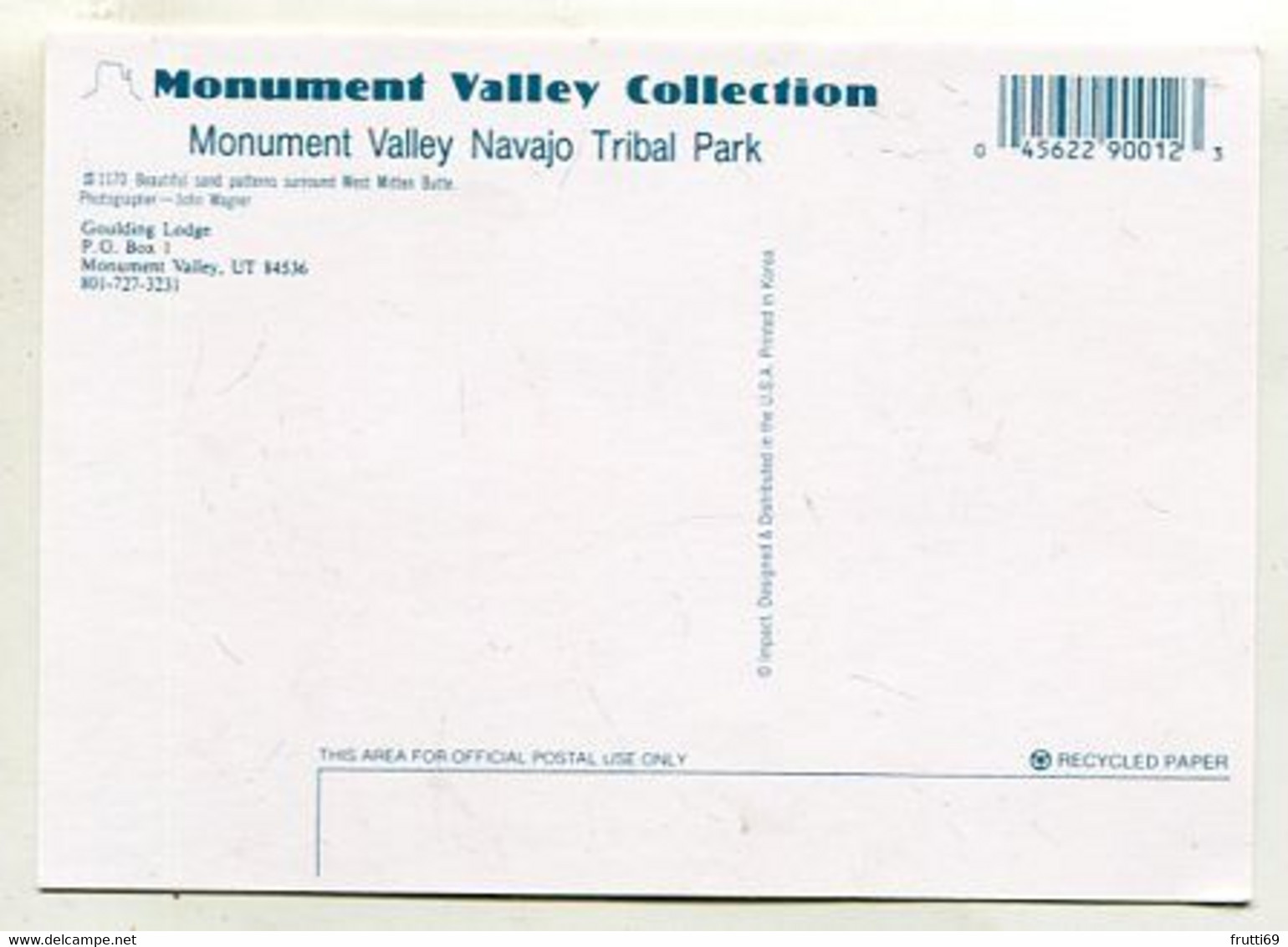 AK 114734 USA - Utah - Monument Valley Navajo Tribal Park - Monument Valley