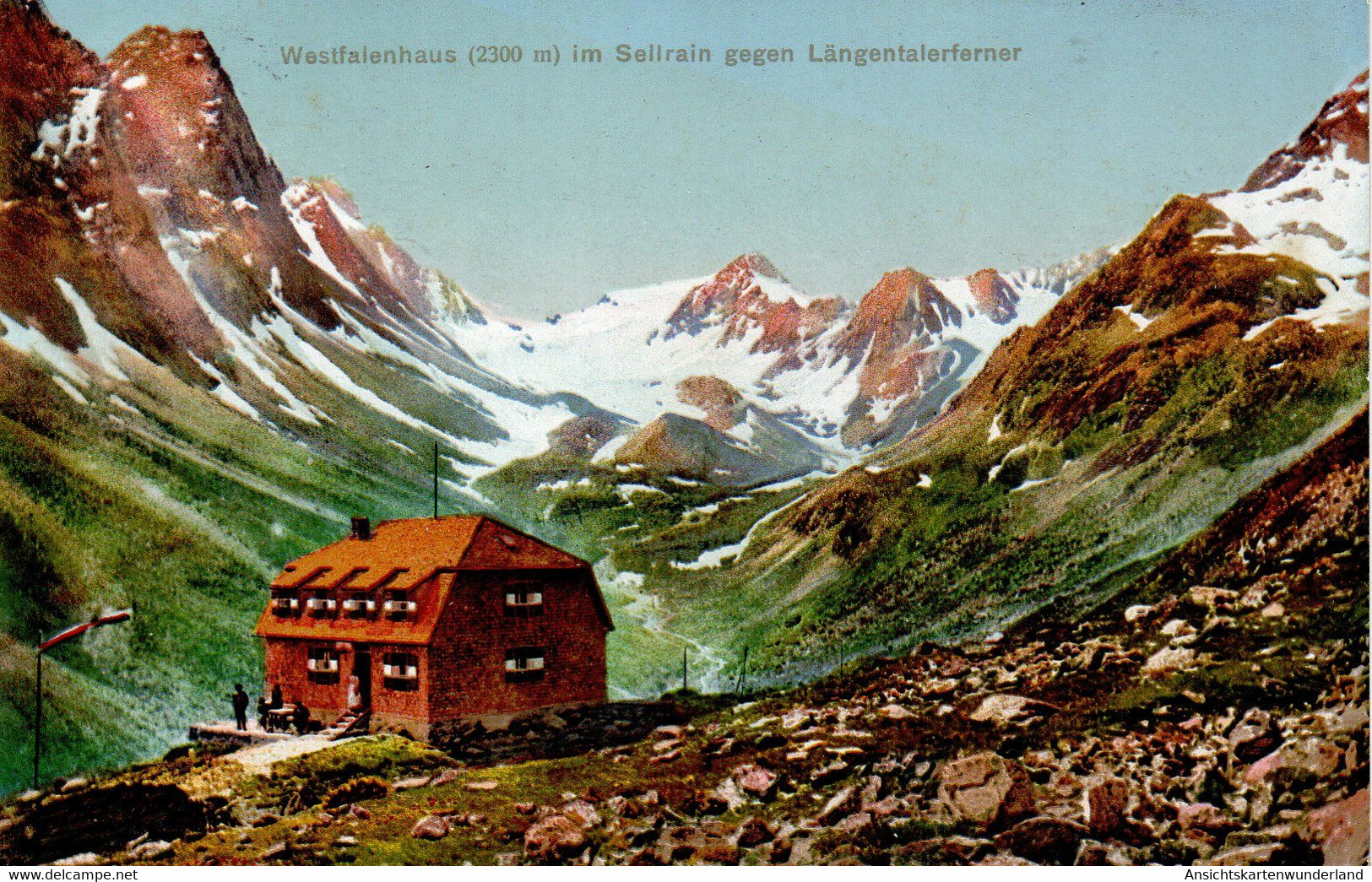 Westfalenhaus Im Sellrain Gegen Längentalerferner 1914 (12472) - Sellrein