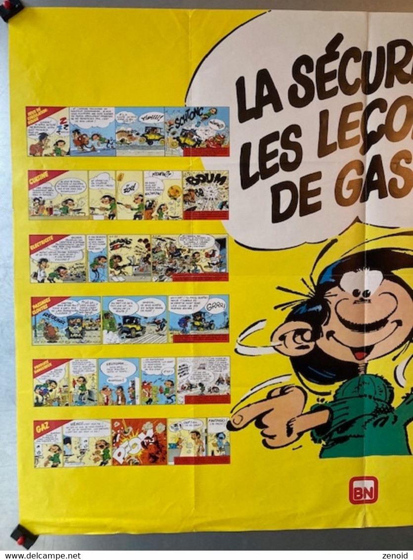 Affiche Bn "La Sécurité : Les Leçons De Gaston" - Franquin 1982 - Franquin