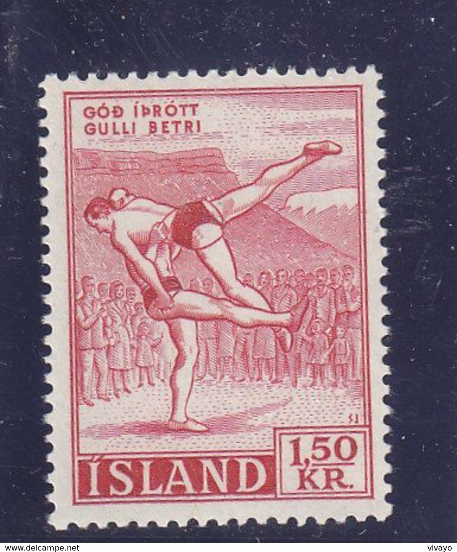 ICELAND - ISLANDE - ISLANDIA - 1957 - ** / MNH - LUTTE - WRESTLING - LUCHA - Mi. 314  Yv. 270 - Nuevos
