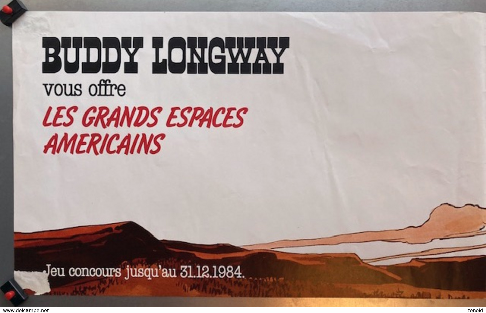 Affiche Promo "Buddy Longway" - Derib 1984 - Buddy Longway
