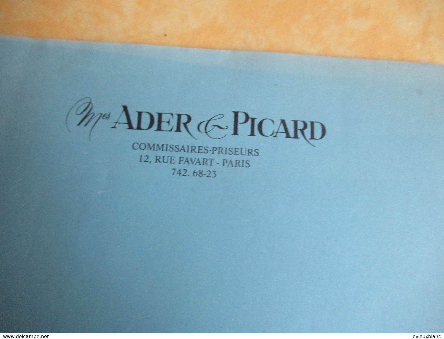 Vente Aux Enchères /Hôtel DROUOT Palais Galliera/ Vente Publique/ ADER-PICARD/Mai-Juin1971                        CAT294 - Zeitschriften & Kataloge