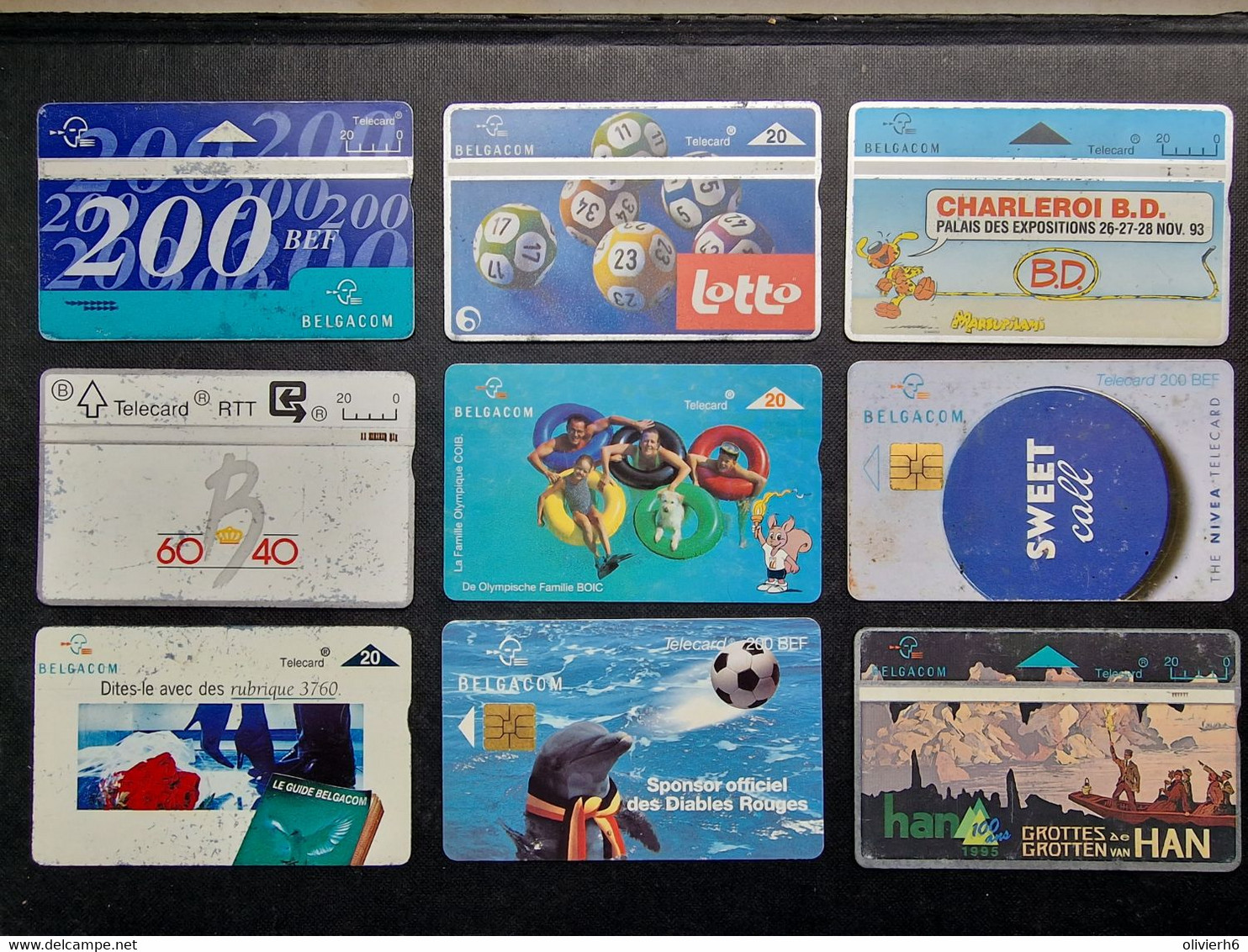 LOT 9 TELECARD (M2114) BELGACOM (2 Vues) Lotto BD Charleroi Famille Olympique Grottes De Han Nivea Diable Rouge (1) - Collections