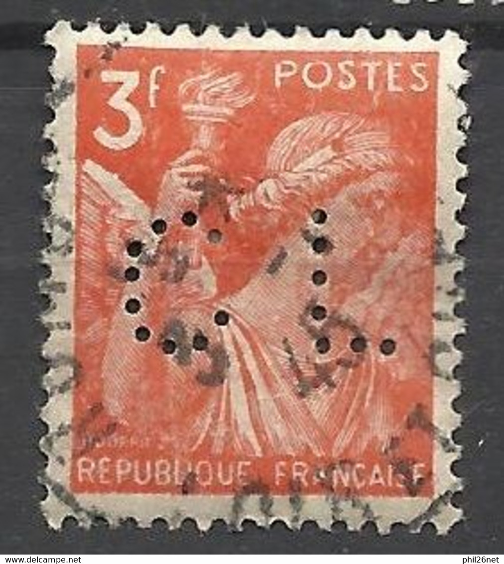 France    N° 655  Perforé  CL       Oblitéré   B/TB   Voir Scans  Soldes ! ! ! - Used Stamps