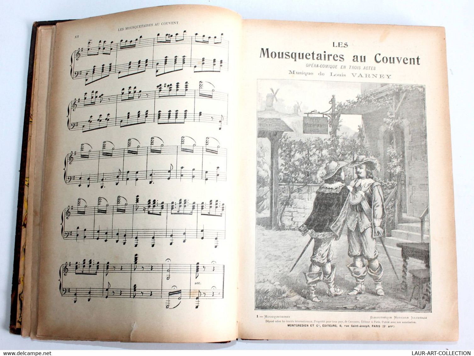 Musique - LES MOUSQUETAIRES AU COUVENT OPERA-COMIQUE MUSIQUE VARNEY PARTITION  PIANO CHANT / ANCIEN LIVRE DE COLLECTION (2301.205