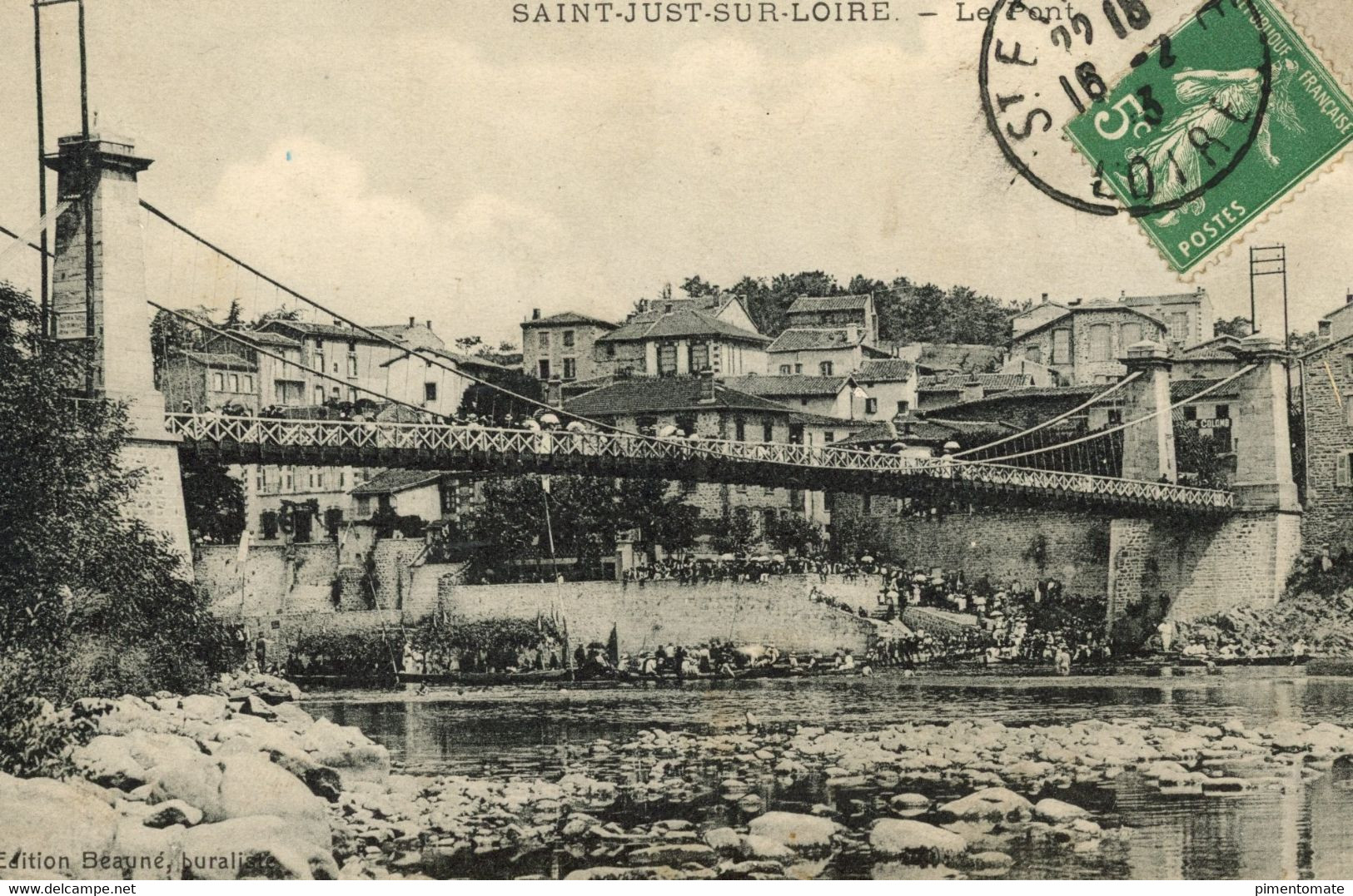 SAINT JUST SUR LOIRE LE PONT 1903 - Saint Just Saint Rambert