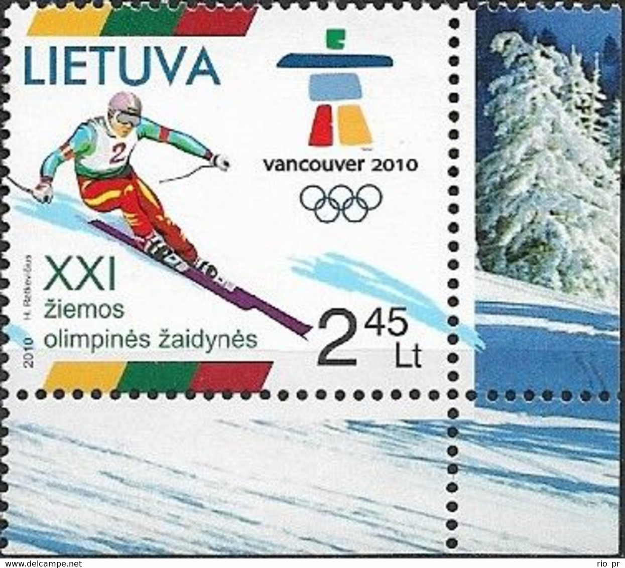 LITHUANIA - VANCOUVER'2010 WINTER OLYMPIC GAMES 2010 - MNH - Winter 2010: Vancouver